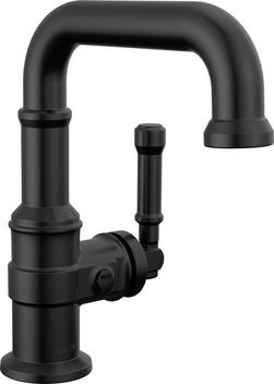 Single Handle Monoblock Bathroom Sink Faucet in Matte Black