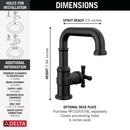 Single Handle Monoblock Bathroom Sink Faucet in Matte Black 
