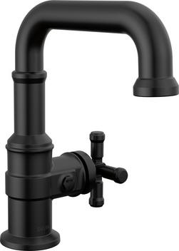 Single Handle Monoblock Bathroom Sink Faucet in Matte Black