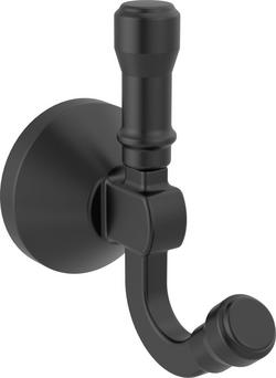 Double Robe Hook in Matte Black