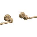 Wall Mount Tub Filler Handles in Champagne Bronze 