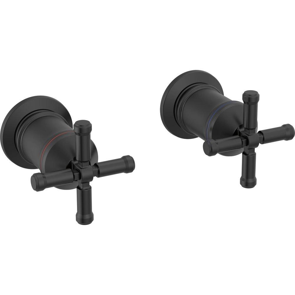 Tub Fill Cross Handle Kit in Matte Black 