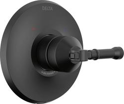 Single Handle Pressure Balancing Valve Trim in Matte Black