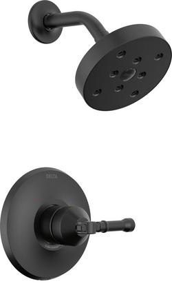 One Handle Single Function Shower Faucet in Matte Black (Trim Only)