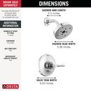 Delta Faucet Lumicoat Chrome One Handle Single Function Shower Faucet (Trim Only) 