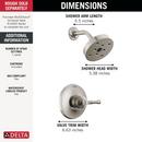 Delta Faucet Lumicoat Stainless One Handle Single Function Shower Faucet (Trim Only) 