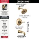 Delta Faucet Lumicoat&reg; Champagne Bronze One Handle Single Function Bathtub & Shower Faucet (Trim Only) 