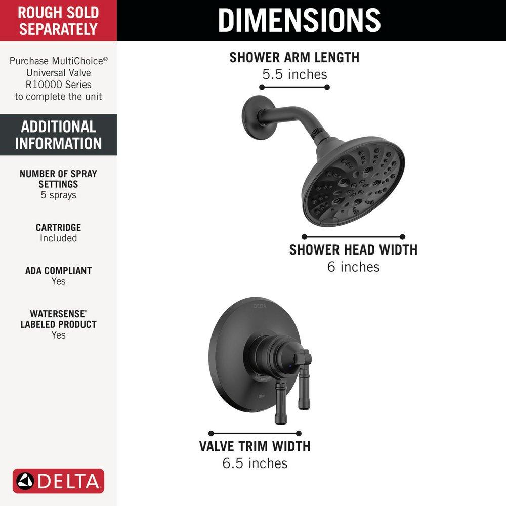 CCY 2HDL LEV SHWR TRIM ONLY MABL 