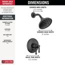 CCY 2HDL LEV SHWR TRIM ONLY MABL 