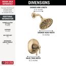 Delta Faucet Champagne Bronze Single Handle Multi Function Shower Faucet (Trim Only) 