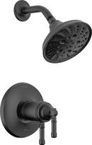 Two Handle Multi Function Shower Faucet in Matte Black (Trim Only)