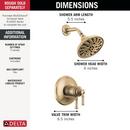 Delta Faucet Lumicoat Champagne Bronze Two Handle Multi Function Shower Faucet (Trim Only) 