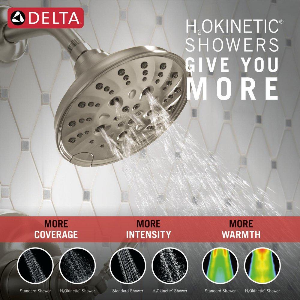 Delta Faucet Lumicoat Stainless Two Handle Multi Function Shower Faucet (Trim Only) 