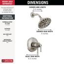 Delta Faucet Lumicoat Stainless Two Handle Multi Function Shower Faucet (Trim Only) 