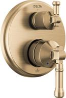 Two Handle Pressure Balancing Valve Trim with Integrated Diverter in Lumicoat® Champagne Bronze