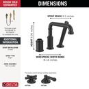 Delta Faucet Matte Black Roman Tub Faucet with Handshower 