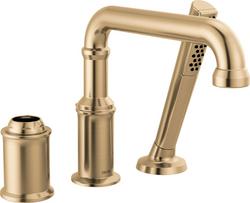 Two Handle Roman Tub Faucet with Hand Shower in Lumicoat&reg; Champagne Bronze (Handles Sold Separately) (Trim Only)
