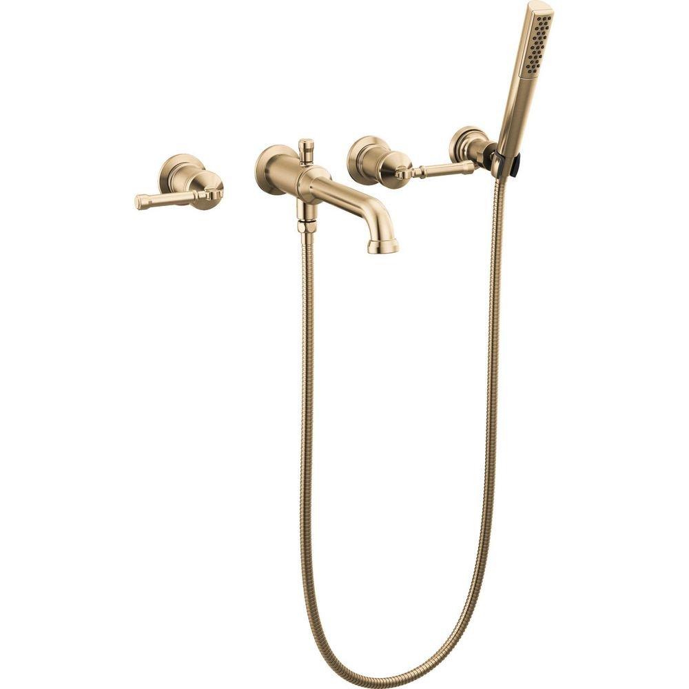 Delta Faucet Champagne Bronze Wall Mount Tub Filler Trim Only 