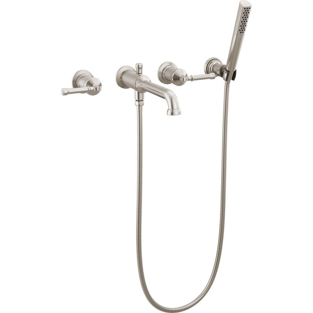 Delta Faucet Stainless Wall Mount Tub Filler Trim Only 
