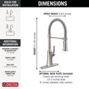 Single Handle Pull Down Kitchen Faucet in Stainless 