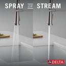 Single Handle Pull Down Kitchen Faucet in Stainless 