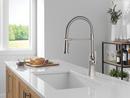 Single Handle Pull Down Kitchen Faucet in Stainless 