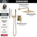 Delta Faucet Champagne Bronze One Handle Single Function Shower System 