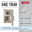 Delta Faucet SpotShield Brushed Nickel One Handle Single Function Shower System 