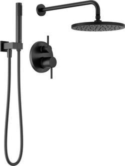 Two Handle Single Function Shower System in Matte Black