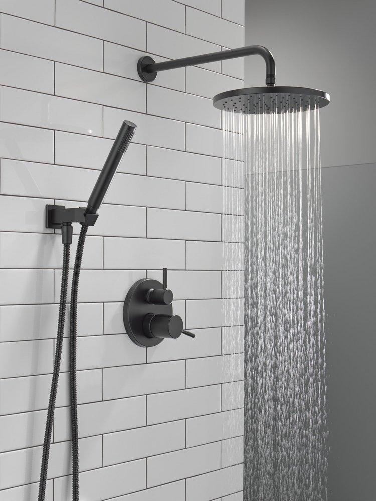 Delta Faucet Matte Black Two Handle Single Function Shower System 