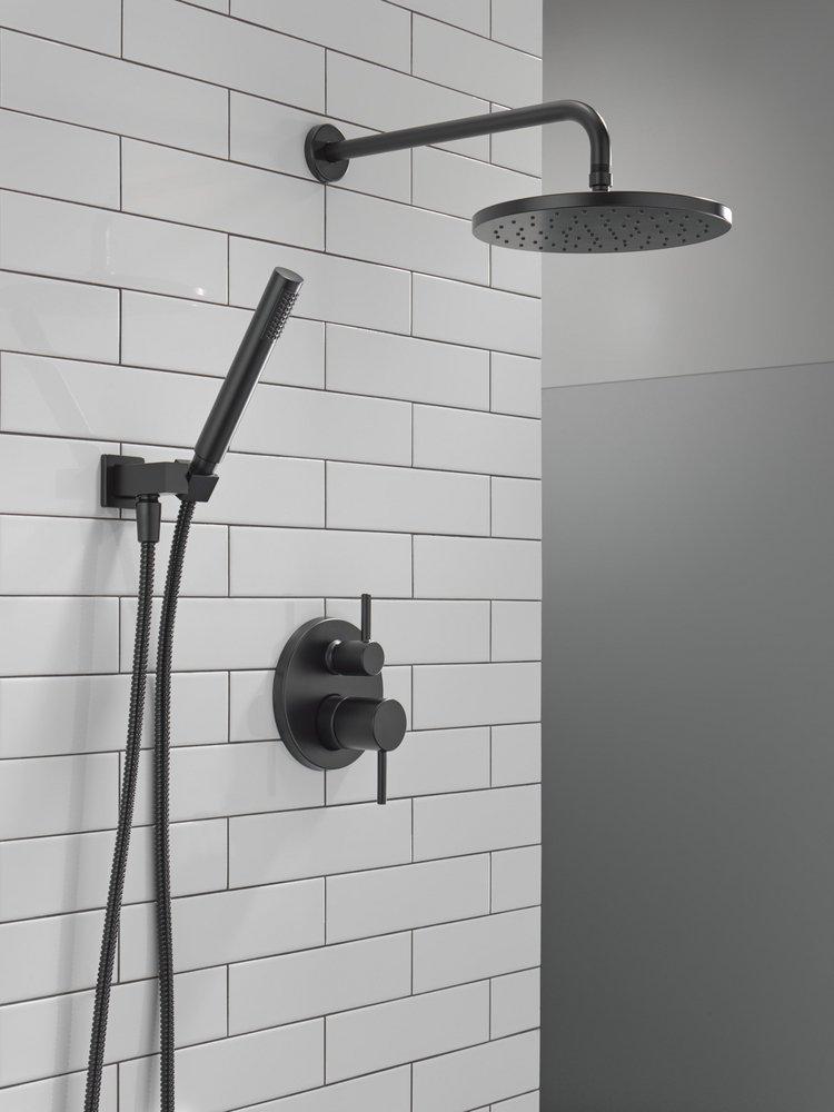 Delta Faucet Matte Black Two Handle Single Function Shower System 
