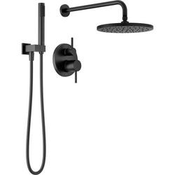 Two Handle Single Function Shower System in Matte Black