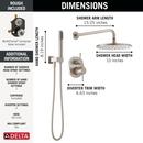 Delta Faucet SpotShield Brushed Nickel Two Handle Single Function Shower System 
