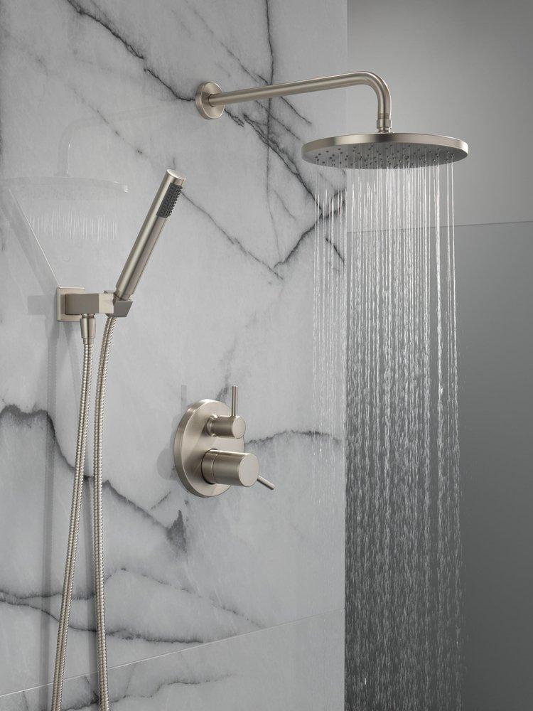 Delta Faucet SpotShield Brushed Nickel Two Handle Single Function Shower System 