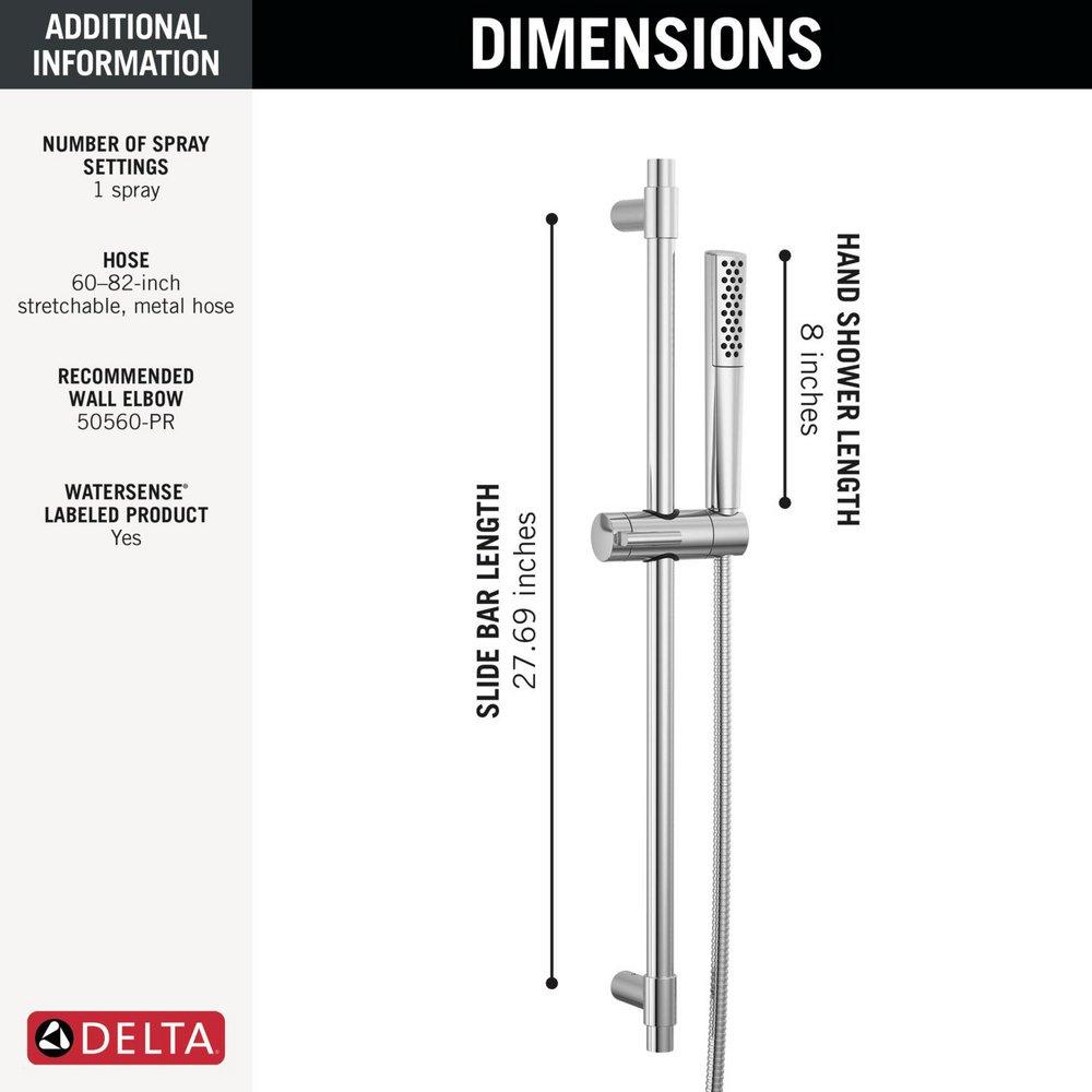 Delta Faucet Lumicoat Chrome Single Function Hand Shower 