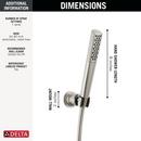 Universal Showering 1.75 GPM Single Function Hand Shower with Wall Mount Holder and Hose in Lumicoat Stainless 