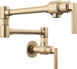 Wall Mount Pot Filler in Luxe Gold