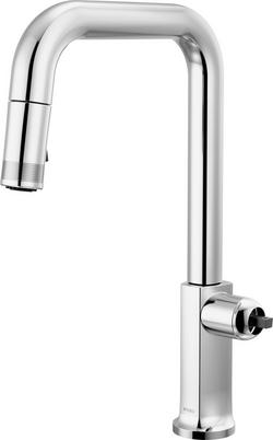 Single Handle Pull Down Kitchen Faucet in Chrome (Handle Sold Separately)