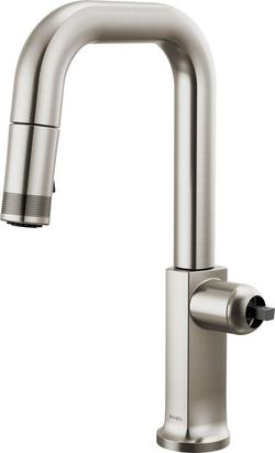 Single Handle Pull Down Bar Faucet in Brilliance&reg; Stainless (Handle Sold Separately)