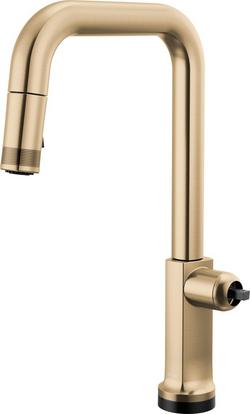 Single Handle Pull Down Kitchen Faucet with Touch Activation in Luxe Gold (Handle Sold Separately)