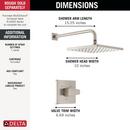 Delta Faucet SpotShield Brushed Nickel One Handle Single Function Shower Faucet (Trim Only) 