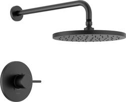 One Handle Single Function Shower Faucet in Matte Black (Trim Only)
