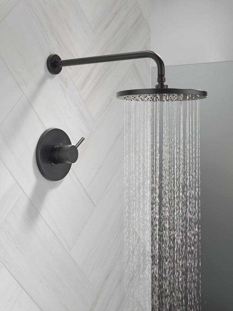 Delta Faucet Matte Black One Handle Single Function Shower Faucet (Trim Only) 