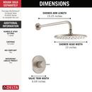 Delta Faucet SpotShield Brushed Nickel One Handle Single Function Shower Faucet (Trim Only) 