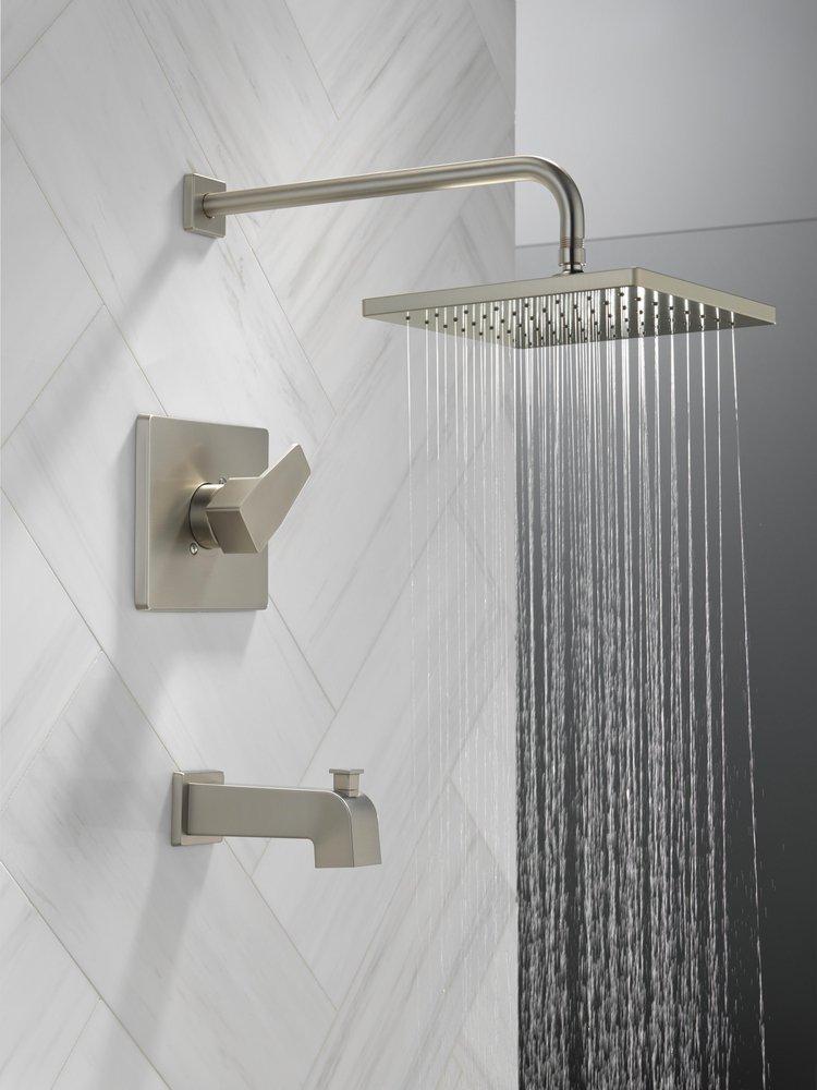 Delta Faucet SpotShield Brushed Nickel One Handle Single Function Bathtub & Shower Faucet (Trim Only) 