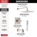 Delta Faucet SpotShield&reg; Brushed Nickel One Handle Single Function Bathtub & Shower Faucet (Trim Only) 