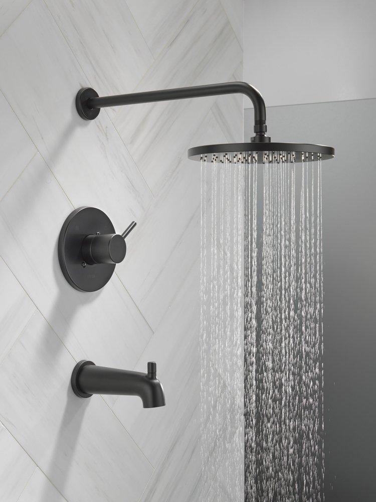 Delta Faucet Matte Black One Handle Single Function Bathtub & Shower Faucet (Trim Only) 