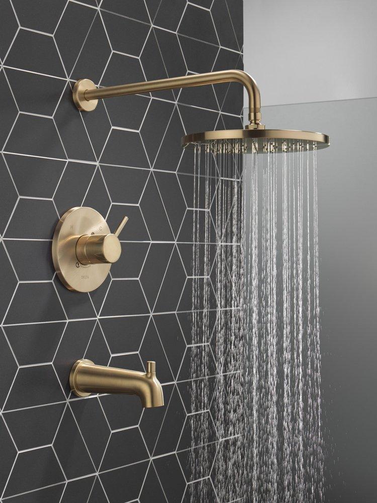 Delta Faucet Brilliance Champagne Bronze One Handle Single Function Bathtub & Shower Faucet (Trim Only) 
