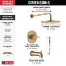 Delta Faucet Brilliance Champagne Bronze One Handle Single Function Bathtub & Shower Faucet (Trim Only) 