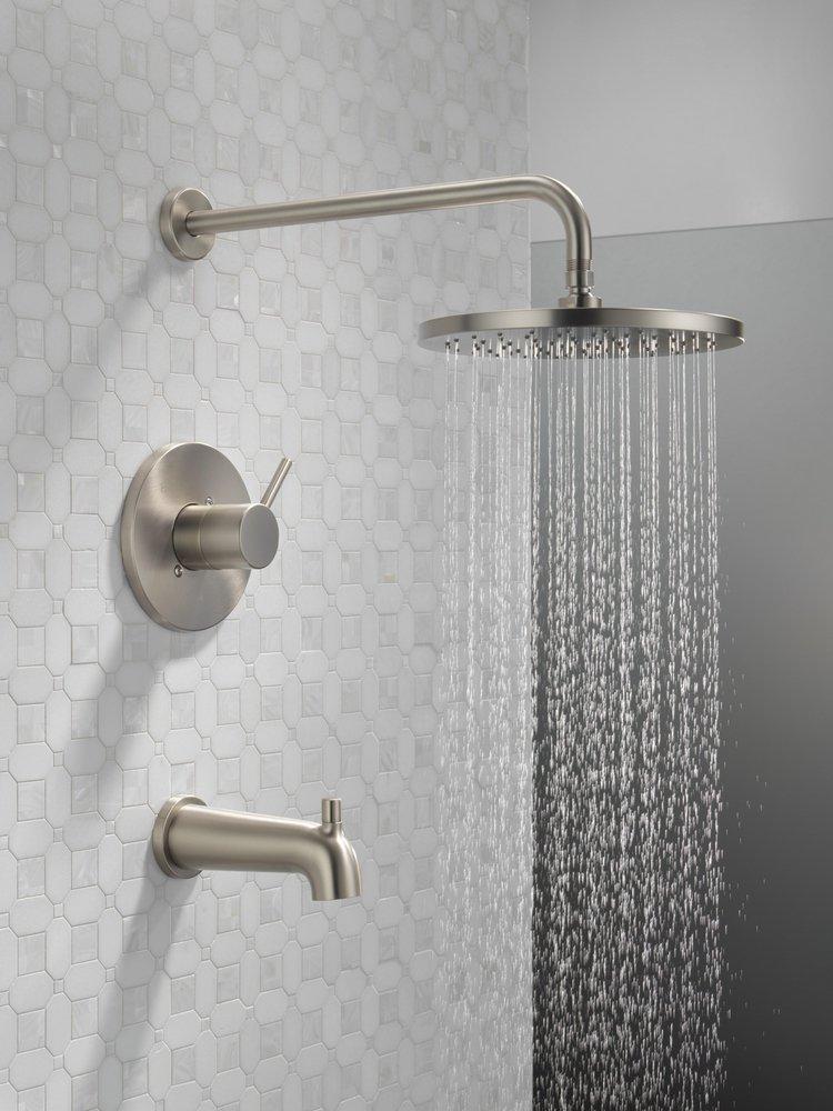 Delta Faucet SpotShield Brushed Nickel One Handle Single Function Bathtub & Shower Faucet (Trim Only) 